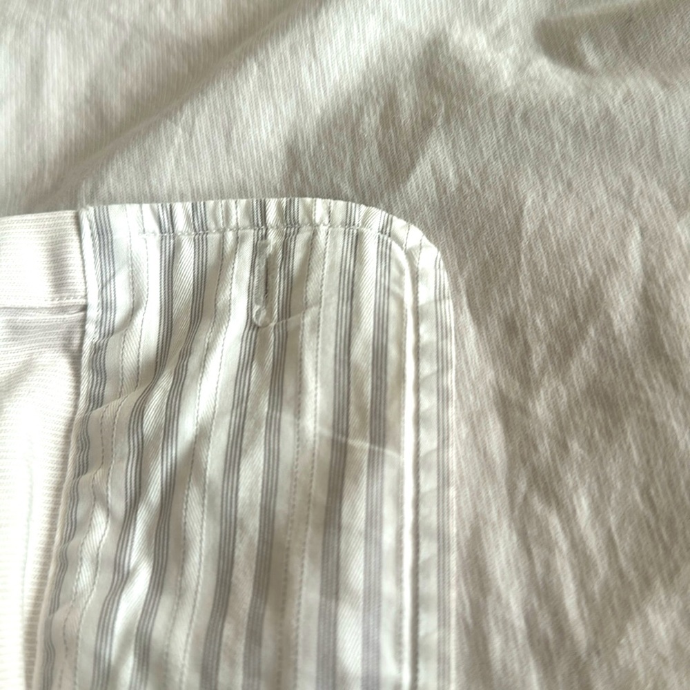 Club Monaco two-tone designer details men’s dress shirt size M in cream beige - Picture 5 of 7
